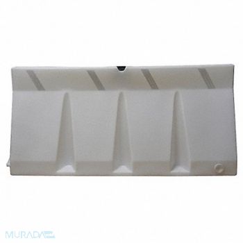 GRAINGER APPROVED Polycade Traffic Barrier White 34inH, 38UZ89