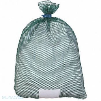 GRAINGER APPROVED Mesh Laundry Bag Green With Closure PK12, 38VA11