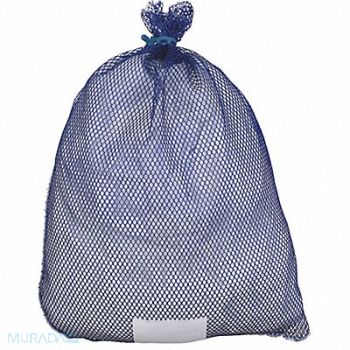 GRAINGER APPROVED Mesh Laundry Bag Blu Rubber Closure PK12, 38VA12