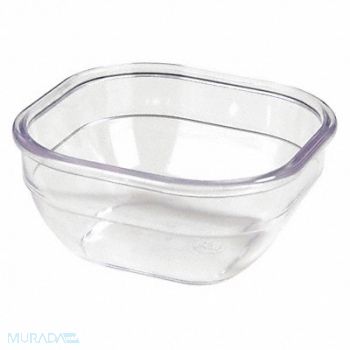 CARLISLE DINEX Bowl Square 10 oz Clear PK48, 38VX86