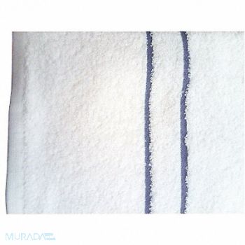 MARTEX Pool Towel White w/Blue Dobby PK12, 38W334