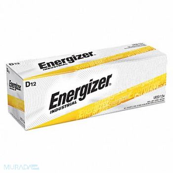 ENERGIZER Battery Alkaline D Everyday PK12, 38W368