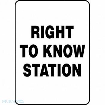 ACCUFORM Right To Know Station SafetySign 14x10In, 38W967