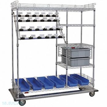 GRAINGER APPROVED Catheter Storage Cart 60x68 5 Shelves, 38X064