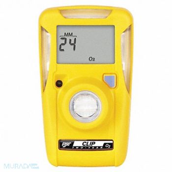 BW TECHNOLOGIES Single Gas Monitor Detects O2 Yellow LCD, 41GJ22