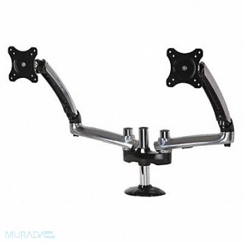 PEERLESS Dual-Monitor Arm Up to 29 in Desk Chrome, 38Y013