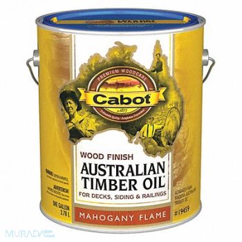 CABOT Stain Mahogany Flame Toned Flat 1 gal., 38Y031