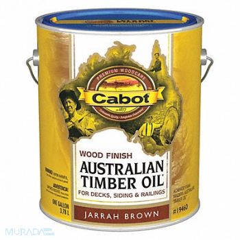 CABOT Stain Jarrah Brown Toned Flat 1 gal., 38Y032