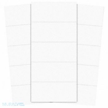 MAGNA VISUAL Magnetic Strips Pre-Cut 2in White PK25, 38Y352