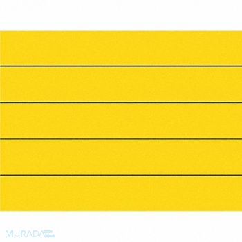 MAGNA VISUAL Magnetic Strips Pre-Cut 6in Yellow PK25, 38Y357