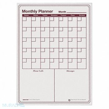 MAGNA VISUAL Magnetic Dry Erase Planner 16x12, 38Y361