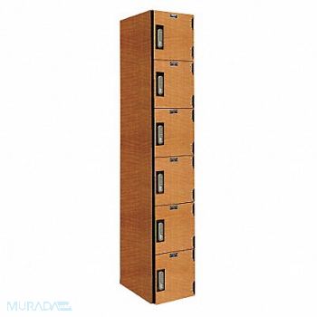 HALLOWELL Lckr 6x1Lckr Light Wood 72 x12 x18 Assm, 38Y855