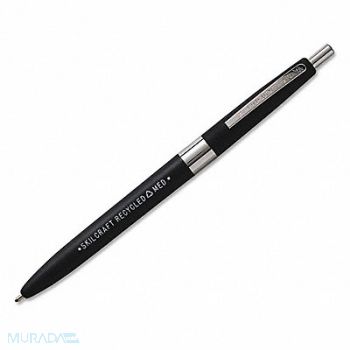 ABILITY ONE Ballpoint Pens 1.0mm Black PK12, 38YV44