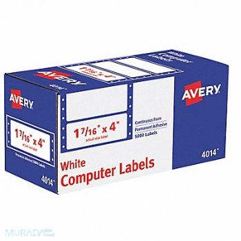 AVERY Dot Matrix Label 1-7/16 H 4 W PK5000, 38YV70