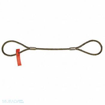 LIFT-ALL Sling Wire Rope 11 Ft L Vert Cap 7800 lb, 38Z845