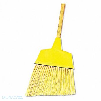 BOARDWALK Angler Broom Plastic/Wood 53 L Ylw PK12, 392A05