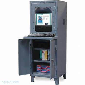 STRONG HOLD Computer Cabinet 26 W X 24 D X 72 H, 399R87