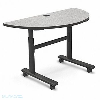 BALT Mobile Table Half Round Gray Nebula 48 W, 39A165
