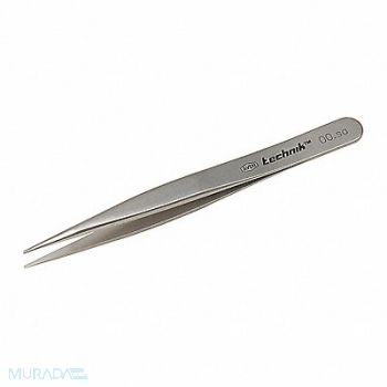 TECHNIK Tweezer Straight Thick Flat 4-3/4inL, 39AN67