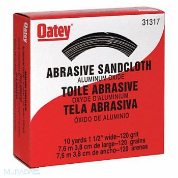 OATEY Abrasive Utility Roll 1 1/2in W 30ft L, 39AN91
