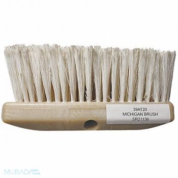 MICHIGAN BRUSH Car Wash Brush 10-1/2 L White, 39AT20