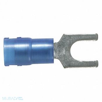 PANDUIT Fork Terminal Tin Copper Blue PK100, 39AZ71