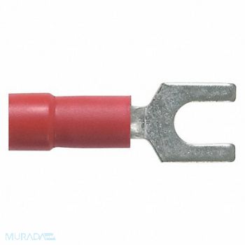 PANDUIT Fork Term Red #10 22 to 16 AWG PK100, 39CA31