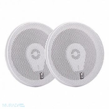 POLY-PLANAR Outdoor Speakers White 2-1/2in.D 100W PR, 39DN76