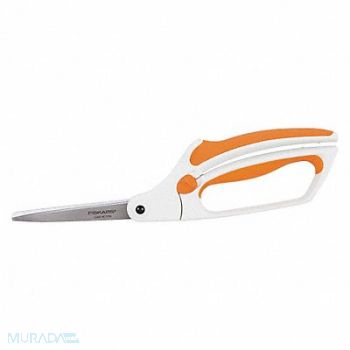 FISKARS Scissors 8in L Orange/White Ambidextrous, 39DT65