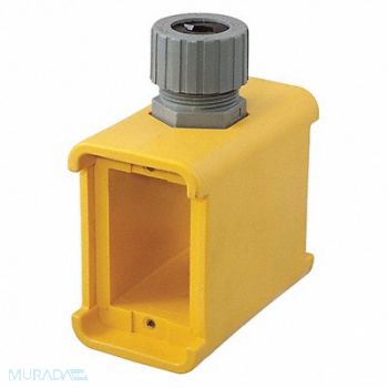 HUBBELL WIRING DEVICE-KELLEMS Portable Outlet Box 2Gang 1 Hub 19cu. in, 39DZ98