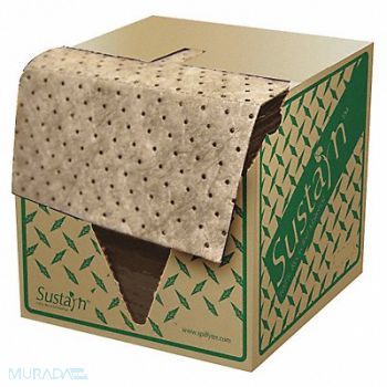 SUSTAYN BY SPILFYTER Absorb Pad Oil-Based Liquid PK200, 39E809