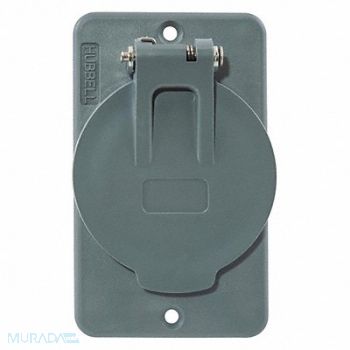 HUBBELL WIRING DEVICE-KELLEMS Watertight Cover For 1.57 In Dia Device, 39EA03