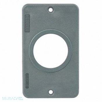 HUBBELL WIRING DEVICE-KELLEMS Outlet Box Plate For 1.39 In Dia Device, 39EA08