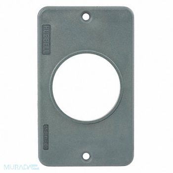 HUBBELL WIRING DEVICE-KELLEMS Outlet Box Plate For 1.56 In Dia Device, 39EA09