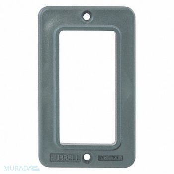 HUBBELL WIRING DEVICE-KELLEMS Outlet Box Plate For GFCI Receptacle, 39EA10