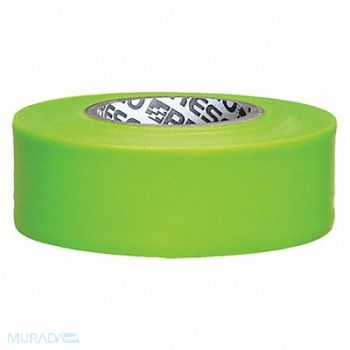 GRAINGER APPROVED Flagging Tape Fluorescent Lime 1-3/16 W, 39EN79