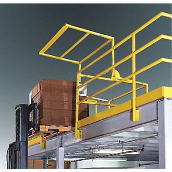 FABENCO Pivoting Mezz Gate 42 inx64 in Yellow, 39EN95