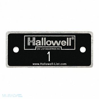 HALLOWELL NmbPlt 1 to 10 Blk w/Wht Lettering, 39EP16
