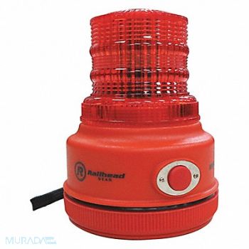 RAILHEAD GEAR Warning Light Red LED 2 D Batteries, 39F080