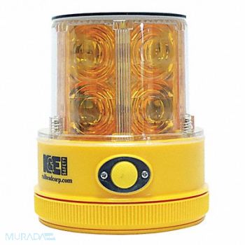 RAILHEAD GEAR Rechargeable SafetyLight Amber LED Solar, 39F088