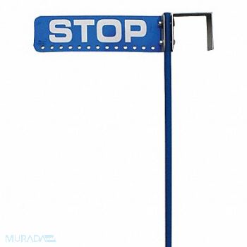 RAILHEAD GEAR Flag Staff and Sign Aluminum Blue, 39F119