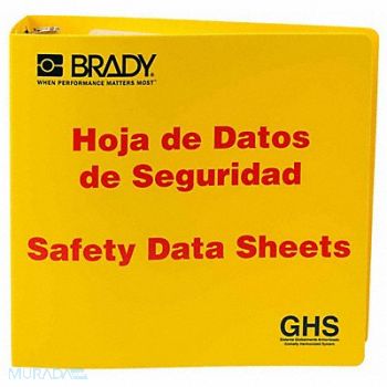 BRADY Binder Right to Know Safety Data Sheet, 39F504