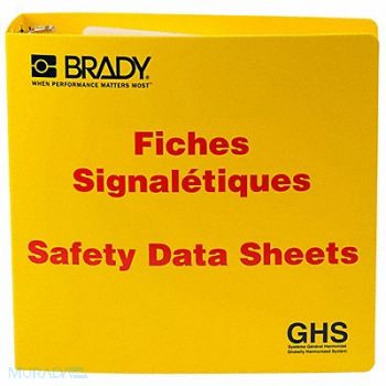 BRADY Binder Right to Know Safety Data Sheet, 39F505