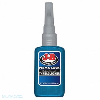 J-B WELD Threadlocker 36mL Bottle Blue, 39F864