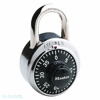 MASTER LOCK Combination Padlock 1 7/8in Round Silver, 39FD20