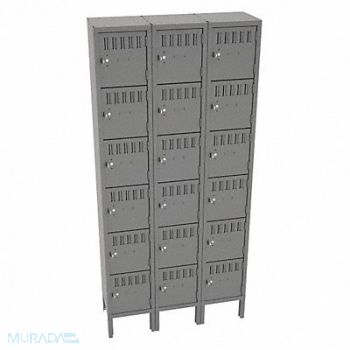 TENNSCO Bx Lckr 6x3Lckr Gray 78 x36 x12 Assm, 39FN82