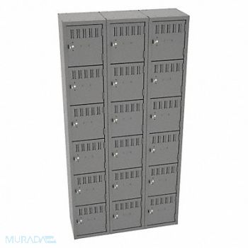 TENNSCO Bx Lckr 6x3Lckr Gray 72 x36 x12 Assm, 39FN86