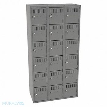 TENNSCO Bx Lckr 6x3Lckr Gray 72 x36 x18 Assm, 39FN90