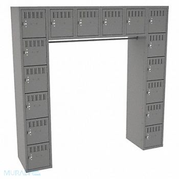 TENNSCO Lckr 6x6Lckr MediumGray 72 x72 x18 Assm, 39FP33