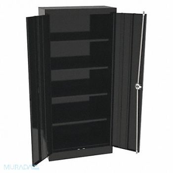 TENNSCO K3834 Storage Cabinet 66 x30 x15 Black 4Shlv, 39FP52